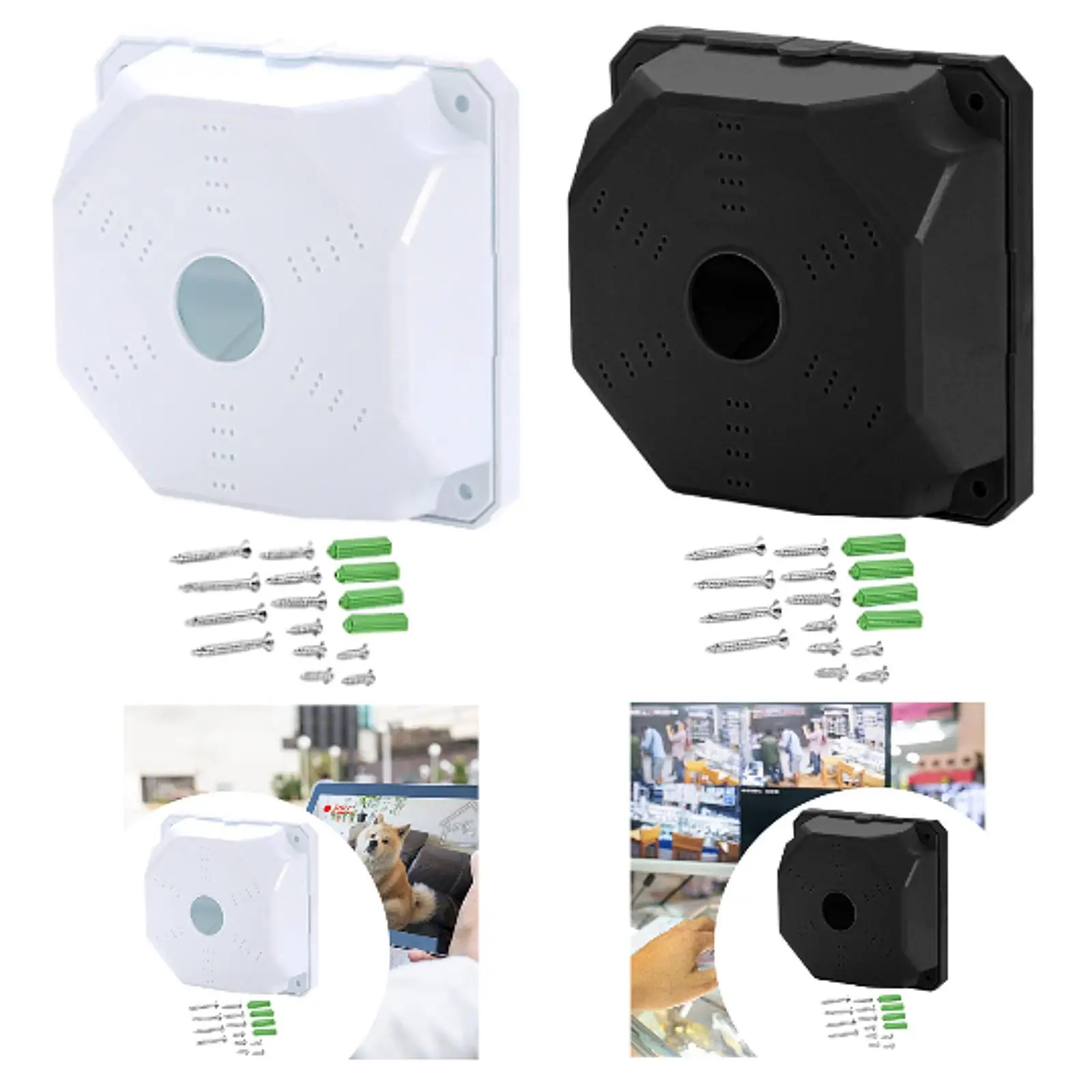 Dome Camera Mount Box Wear Resistant Accessories Junction Outlet Box for Security Camera Office Home Surveillance Cameras Indoor