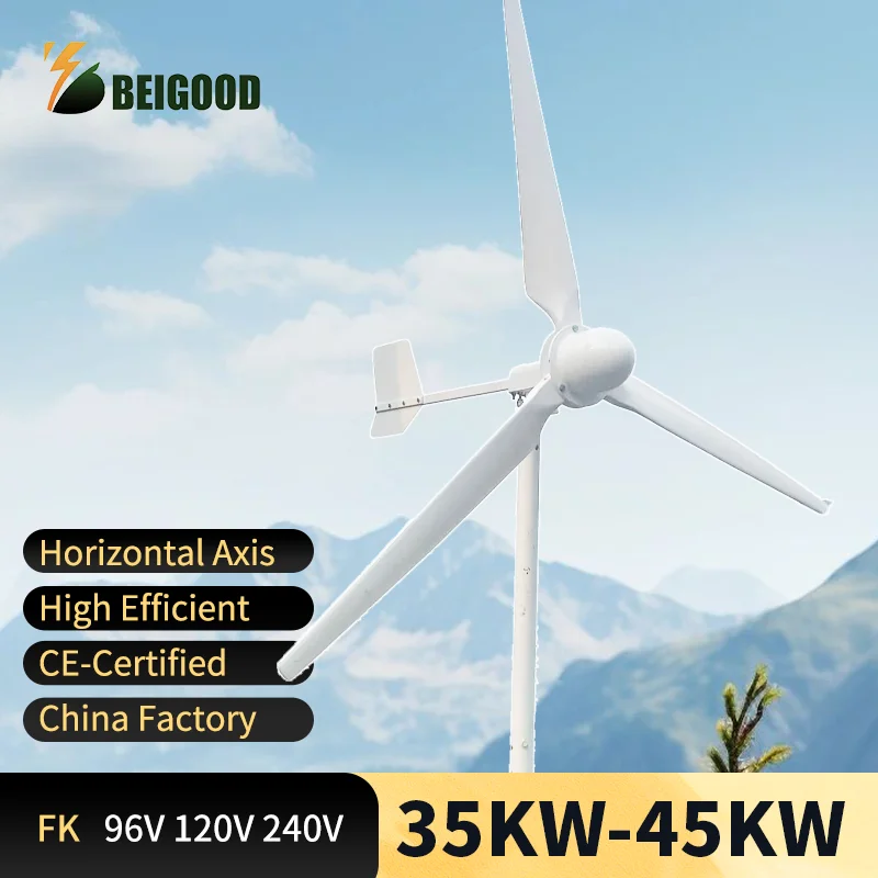 35000W High Power Wind Turbine Generator Wind Power Complete System For Home Camping Fast Shipping China Factory Horizontal