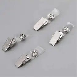 Nurse Badge Holder Clips Strap Portable Exhibition Clips Office Clip With Clear Plastic Strap