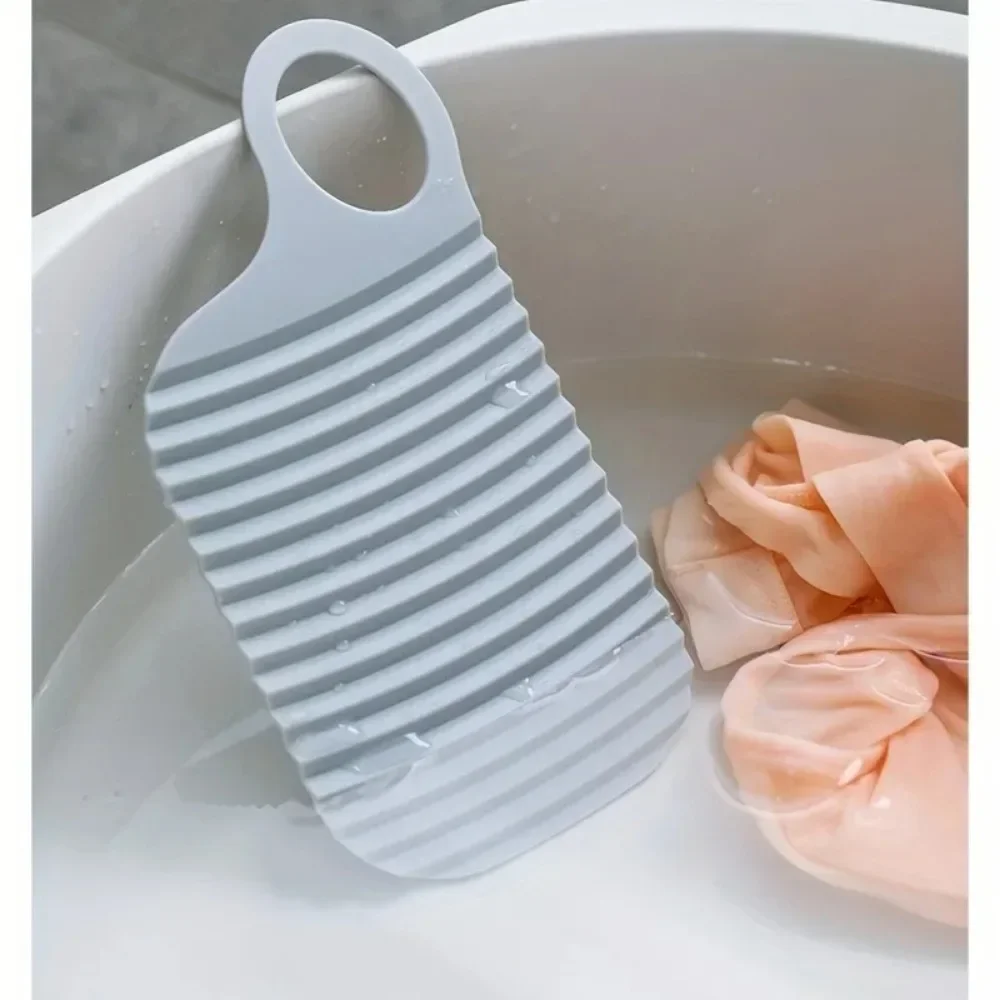 Portable Small Laundry Washboard Multi-functional Silicone Rubbing Board Mini Non-Slip Soft Household Washable Cleaning Tools