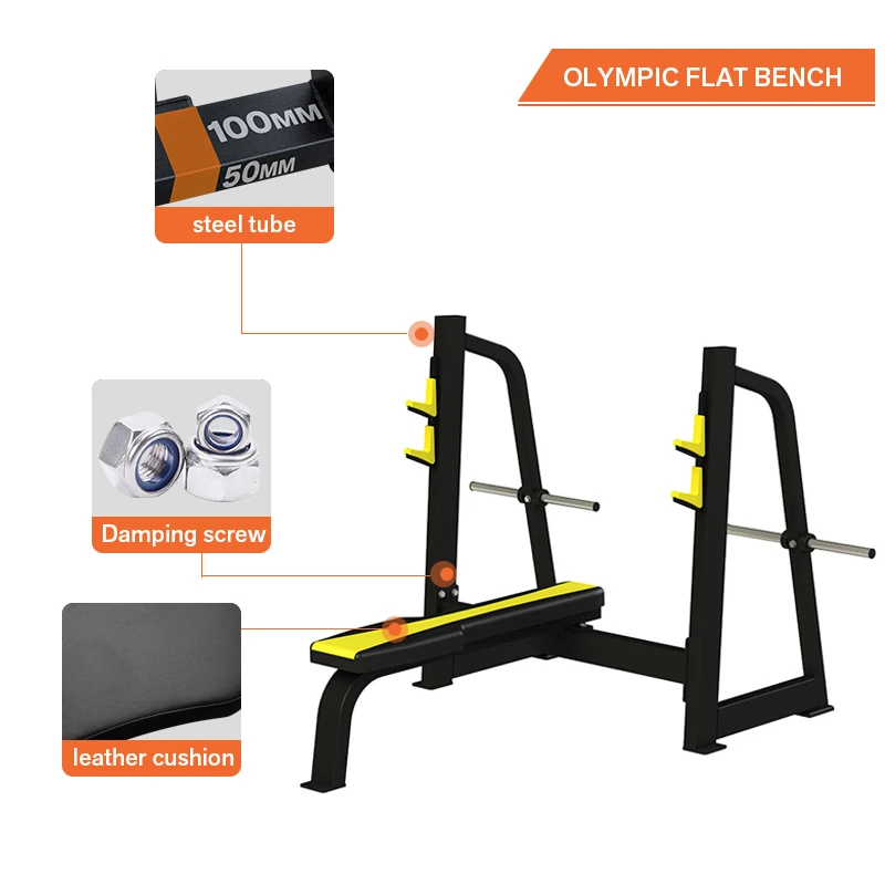 مقعد مسطح للياقة البدنية في صالة الألعاب الرياضية التجارية Zenbon عالي الجودة #2