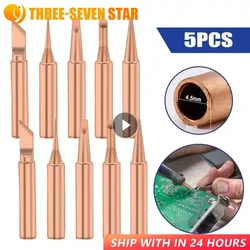 1set I+B+K+2.4D+3C Soldering Iron Pure Copper 900M-T Series Welding Tips Lead-Free Welding Solder Tip Weld Soldering Accessories