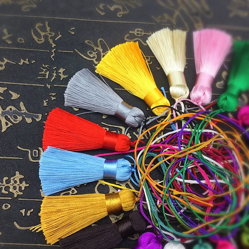 5CM Silk Tassel Fringe Sewing Bang Tassel Trim Key Tassels DIY Crafts Jewelry Making Home Pendant Embellish Curtain Accessories