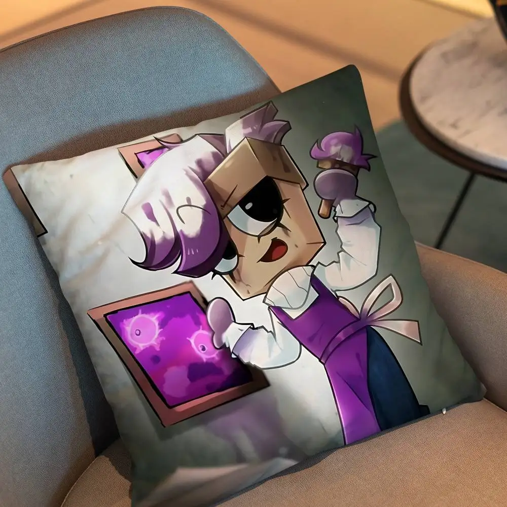 game Vee Brusha Shelly Dandys Pillow Case Square Double-Sided Printing Short Plush Sofa Cushion Cover Bedroom Bedside Pillow