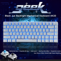 Ajazz AK33 Gaming Keyboard Keyboard 82 Keys Mechanical Gaming Red/Blue/Black Switch Gamer PC Laptop Backlit Keyboard