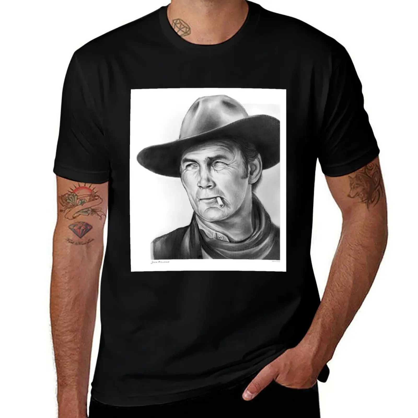 Jack Palance T-Shirt man tshirt funny t shirts cotton T-Shirt