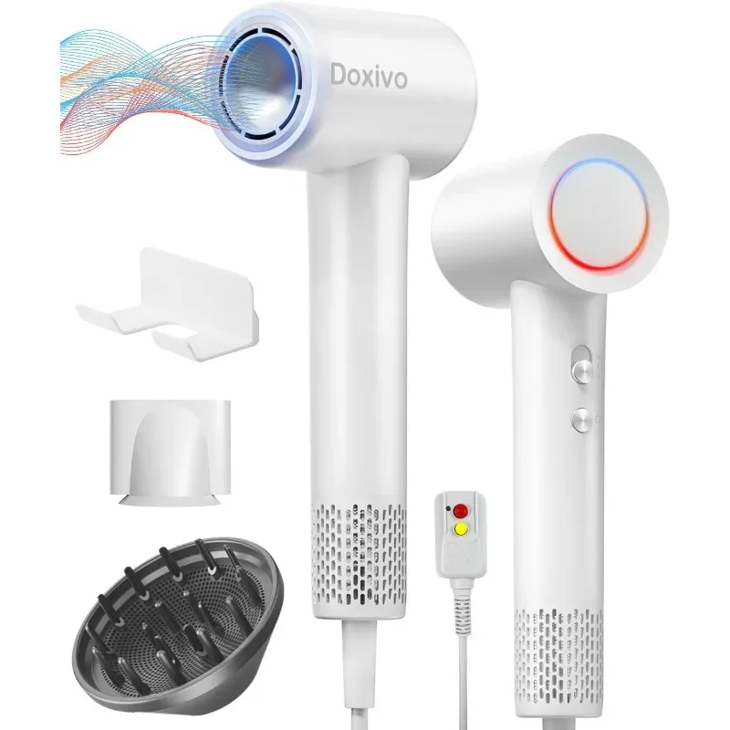 

Doxivo High Speed Brushless Motor Negative Ionic Blow Dryer for Fast Drying, Low Noise Thermo-Control Hairdryer