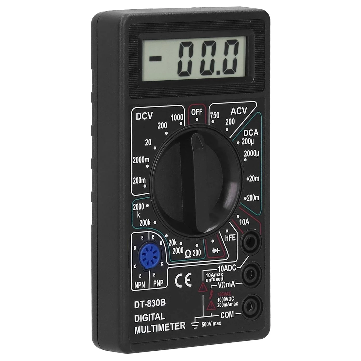 Idealer tragbarer, zuverlässiger Digitalmultimeter-Tester für DT830B Elektro-Voltmeter, Amperemeter, perfektes Werkzeug zum Testen von Autobatterien