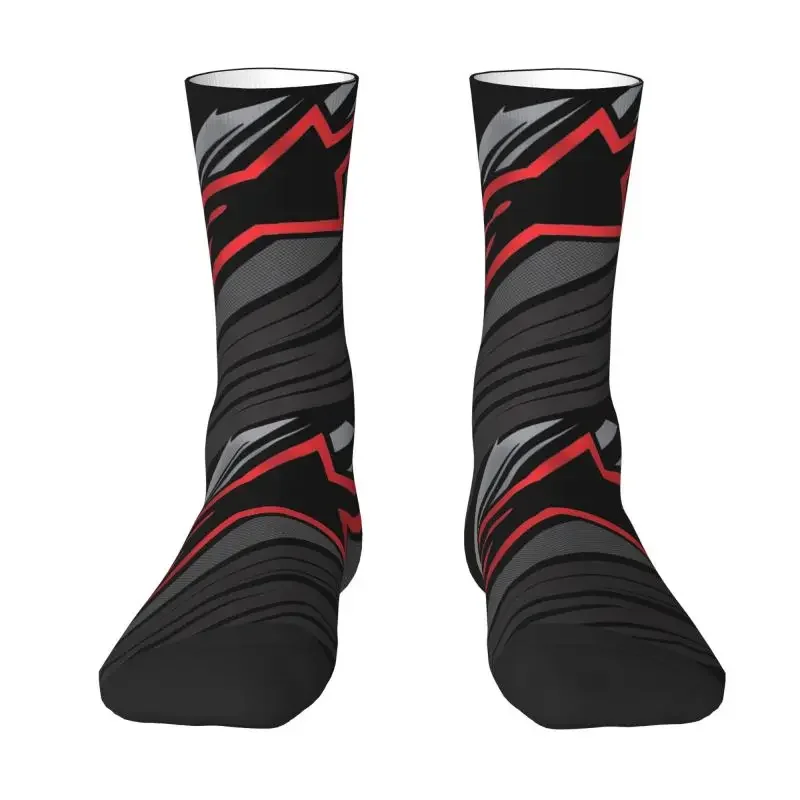 Motocross Enduro Cross Men's Crew Socks Unisex Cool Spring Summer Autumn Winter Dress Socks