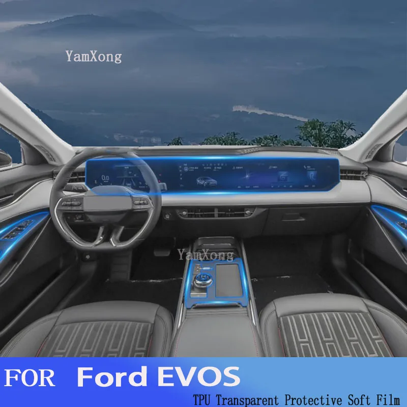 For Ford EVOS 2022 Car Interior Decoration Stick Center Console Instrument Screen Film Transparent  Proctetive Sticker