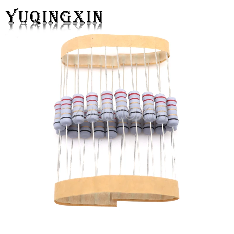 20 buah 1W 5% kawat Resistor luka sekering berliku perlawanan 0,1r 0,33r 1R 2.2R 3R 4.7R 5.1R 6.8R 10R 22R 68R 100R 200R 510R 0.1 ohm