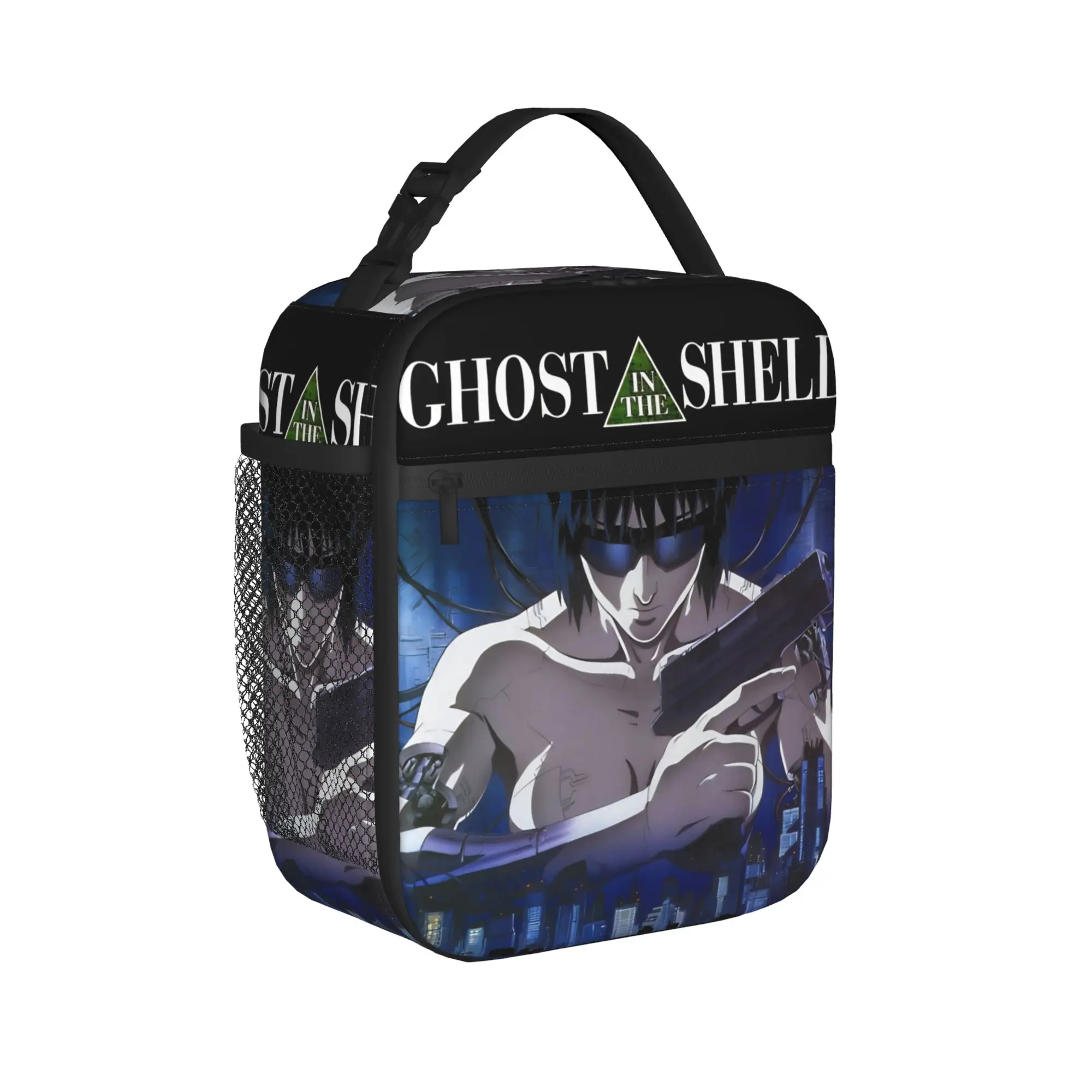 Ghost in the Shell Motoko Kusanagi  Insulated Lunch Bags for Men Women  Food Bag Portable Thermal Cooler Lunch Boxes For Travel