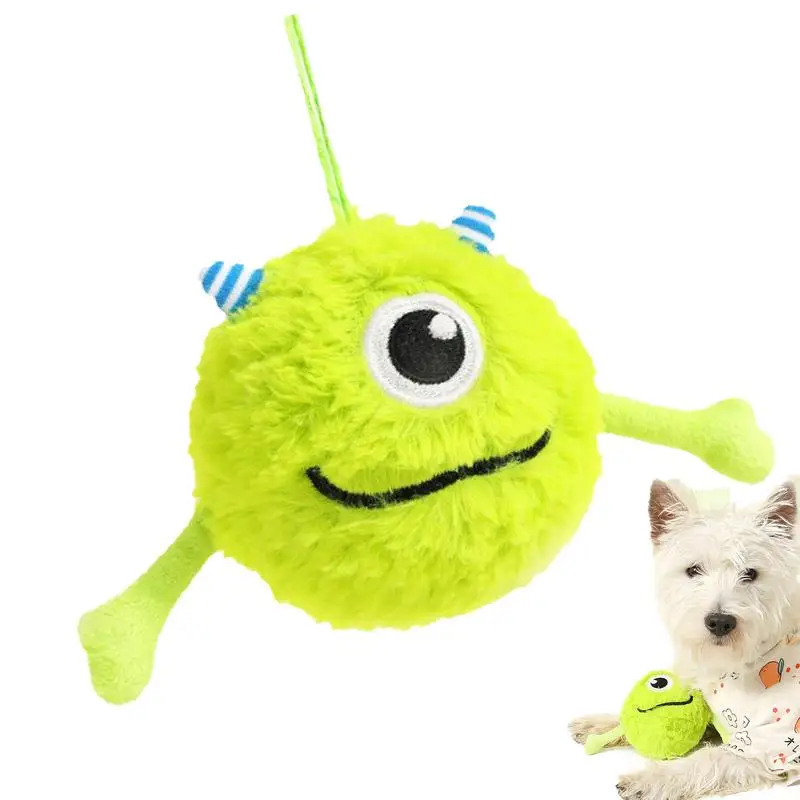 Bola de brinquedo de pelúcia interativa para cachorro, Brinquedos multifuncionais macios para animais de estimação, Brinquedo dentição portátil com som