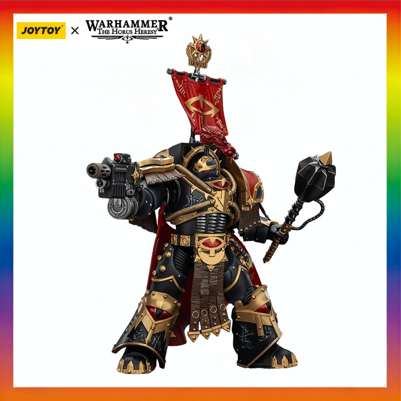 

Original JOYTOY Warhammer 40K Sons of HorusLegion Cataphractii Praetor with Combi-Melta and Power Maul Scale1/18 Anime Figure
