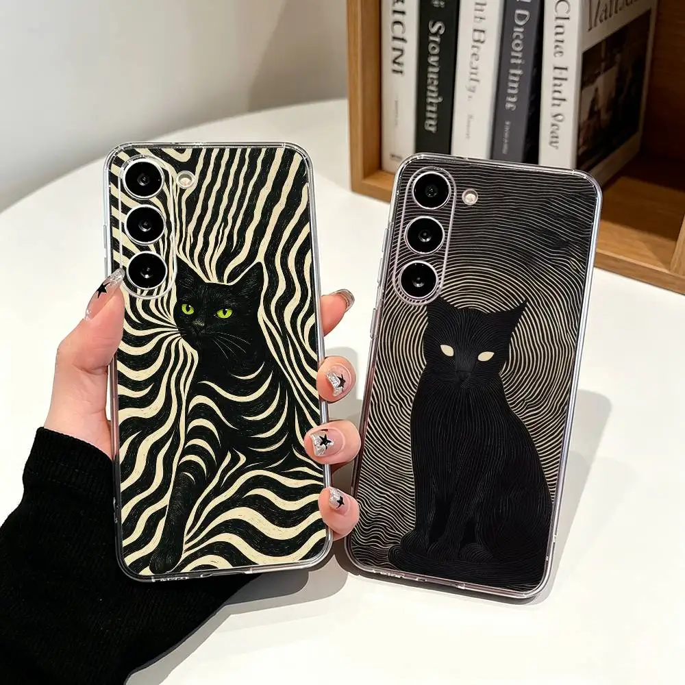 S-Striped P-Pattern Phone Case For Samsung Galaxy A71,A70,A52,A51,A40,A30 Transparent Cover