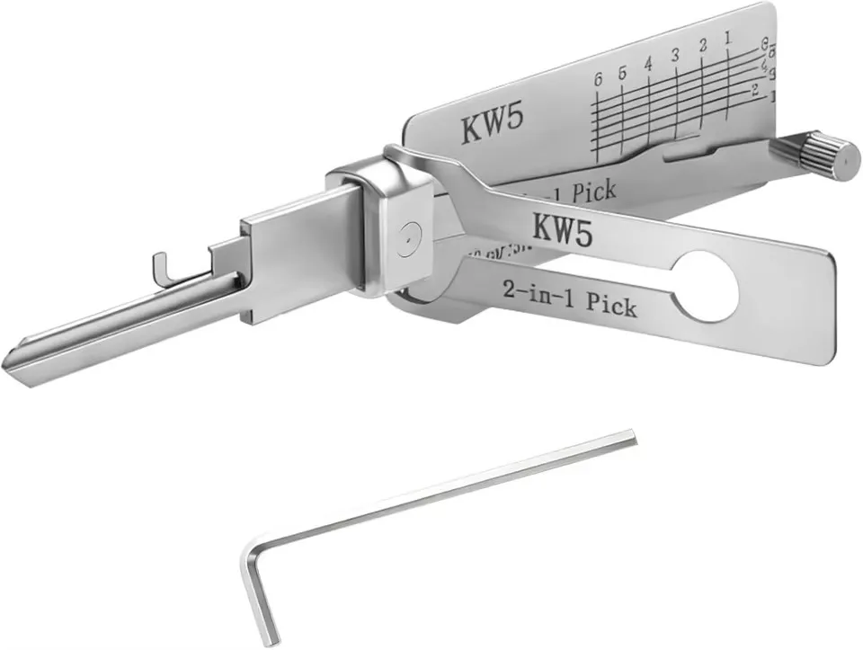 2 in 1 Stainless Steel Master Key Decoder Master Key Decoder for Security Locks Access Doors Various Shapes K1/K5 Lock Picks