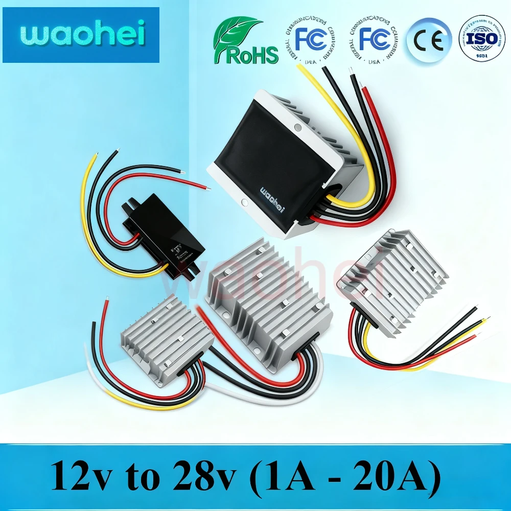 

12v to 28v 1A -20A DC DC Step Up Boost Power Converte Voltage Stabilizer Output Power Supply Module for Car Boost Regulator ROHS