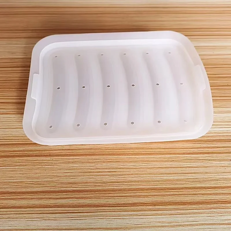 Sausage Maker Mould 6 Cavity Silicone DIY Ham Hot Dog Making Moulds With Lid Kitchen Household Sausages Cake Baking Tools Molds image 5