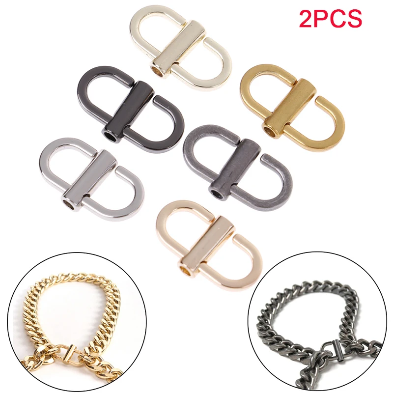 2PCS Adjustable Metal Buckle Clip Handbag Chain Strap Length Shorten Bag Tool Shorten Shoulder Bags Accessories