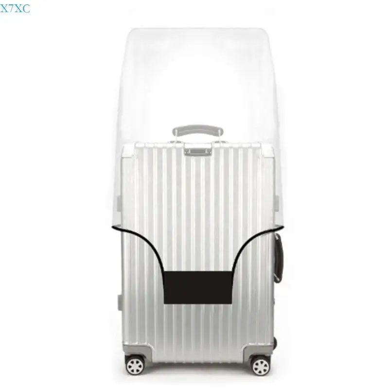 

X7XC PVC Transparent Suitcase Cover Protectors Clear Luggage Dust Cover Luggage Sleeve Suitcase Wrap with Sticker Tape