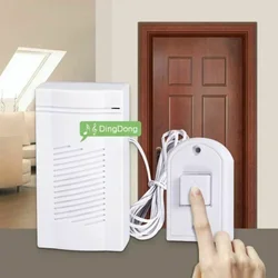Safety Wired Doorbell Battery operated Guest Welcome Energy saving Simple Home Office Security button White