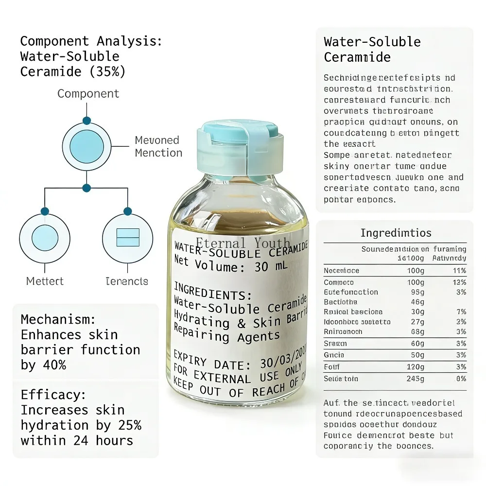 Ceramida Soluble en Agua, Materia Prima Cosmética | Solución concentrada de origen español, antienvejecimiento, para atenuar manchas e hidratación profunda