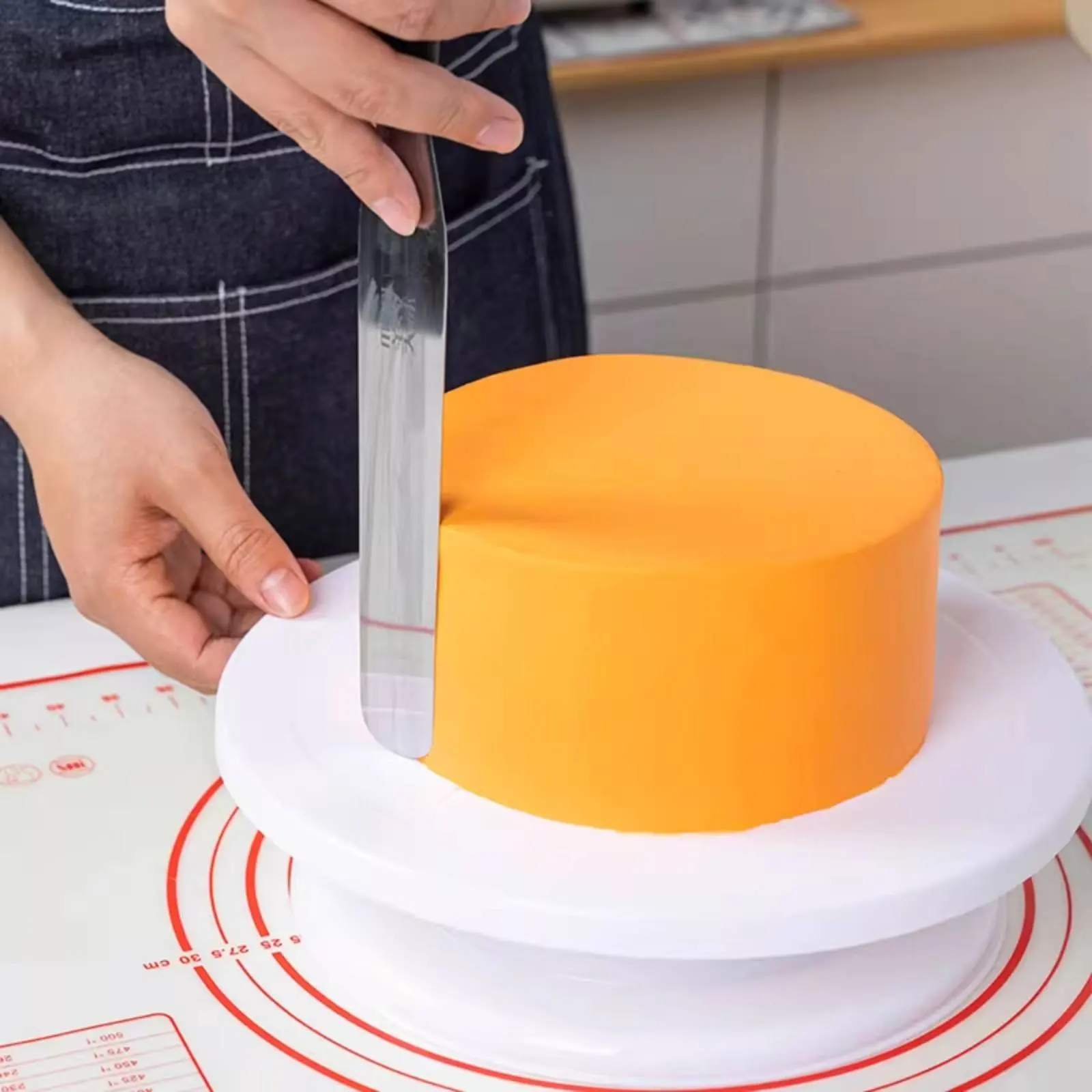 Cake Decorating Turntable Effortless 360° Rotation Rotating Cake Turntable Kitchenware Easy to Clean Food-Grade Material