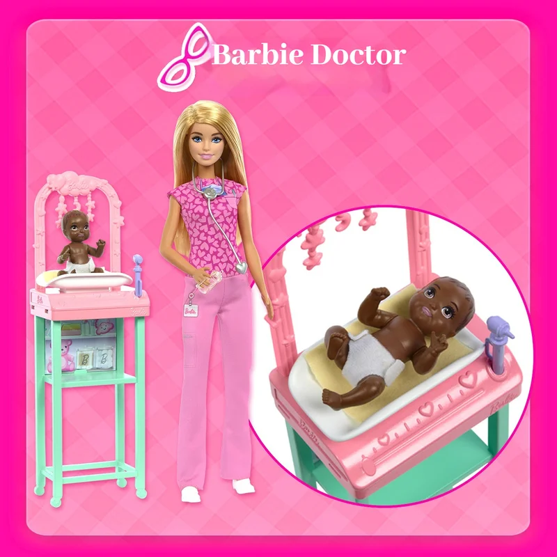 Barbie Pop Carrière Speelset Peuters Meeslepende Professionele Ervaring Dokter Leraar Rijke Accessoires Meisjes Speelgoed Verjaardagscadeau