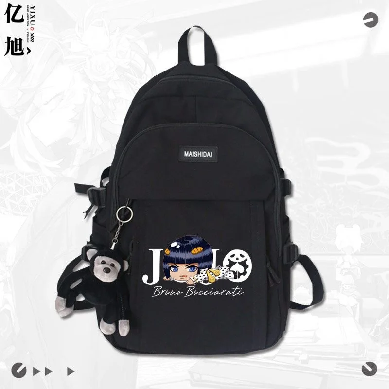 

Anime JOJO Star Platinum Backpack Back To School Teenarges Schoolbag Laptop Bag Children Fashion Travel Outdoor Bags Mochila+Toy