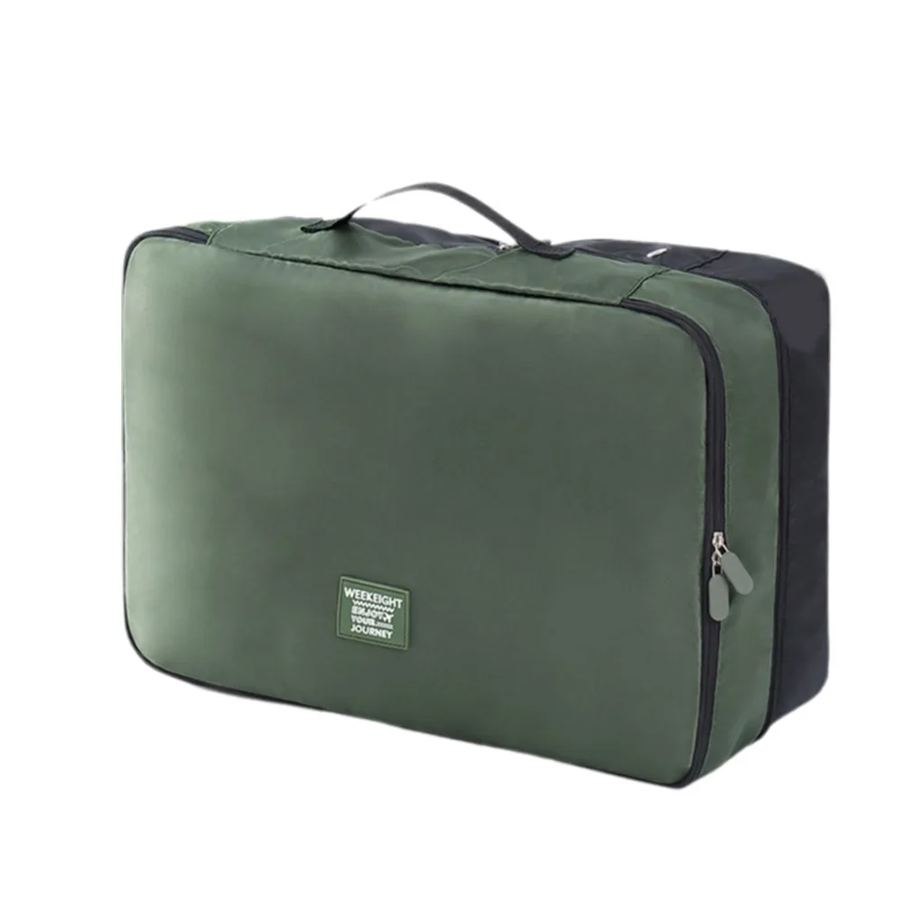 

Large Capacity Double-Layer Clothing Bag Dustproof Space Saving Duvet Cotton Compression Bag with Zipper Down Jacket Storage Bag