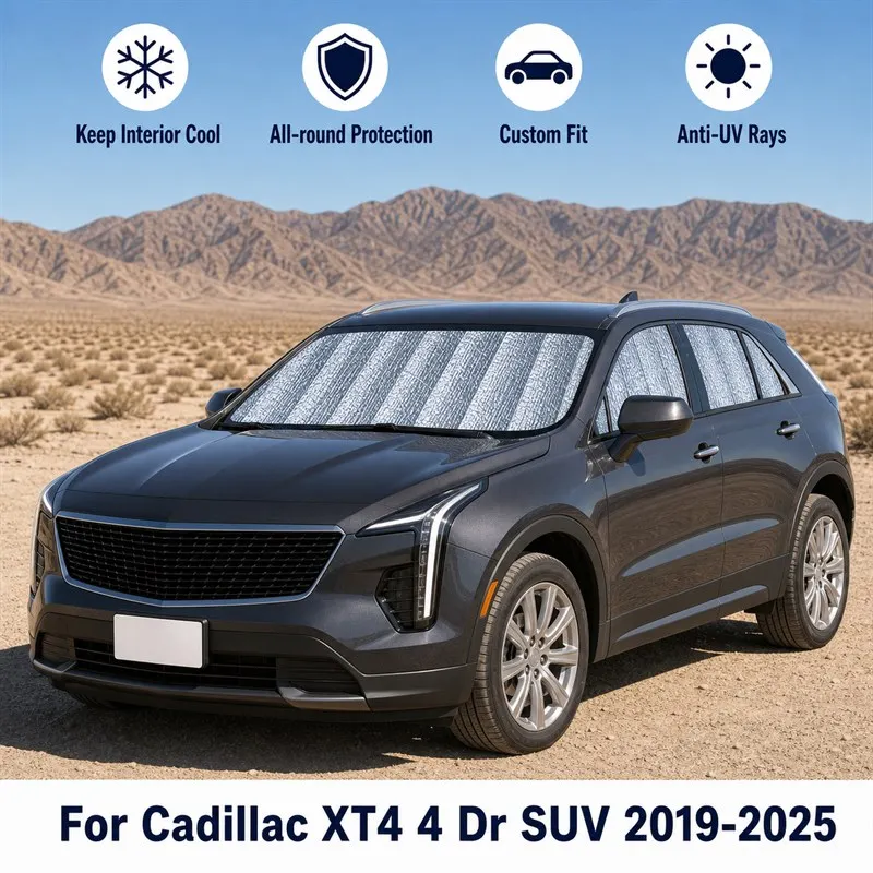 

For Cadillac XT4 4 Dr SUV 2019-2025 Full Set Car Window Sunshades UV Block Privacy Heat Insulated Foldable Car Curtain