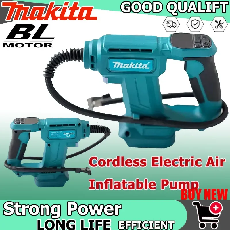 

Makita For 18V Battery Cordless 2 In 1 Air Pump Portable Car Tire Inflator Air Compressor Automatic Inflatable Pump Electric