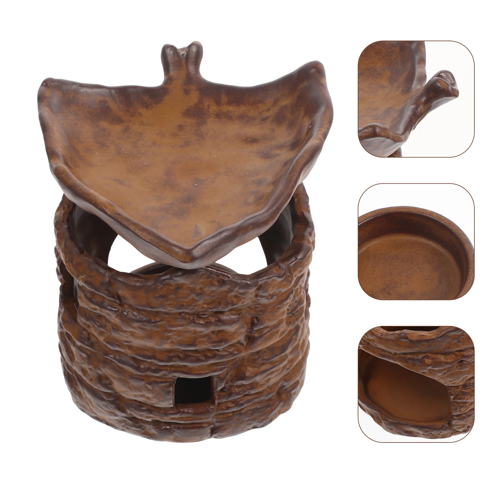 

Essential Oil Burner Ceramic Incense Holder Desktop Aromatherapy Stove for Living Room Bedroom Office Meditation Aromatherapy