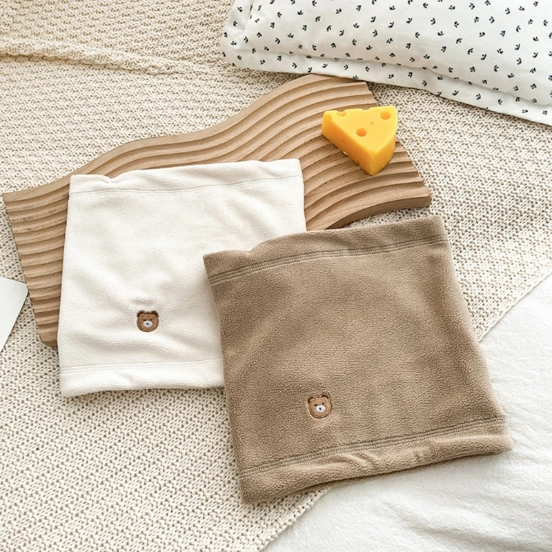 Fleece-Schal mit Bärenmuster, Bärenmuster für Babys und Kleinkinder, weicher und warmer Halswärmer, stilvoller Fleece-Halsschal