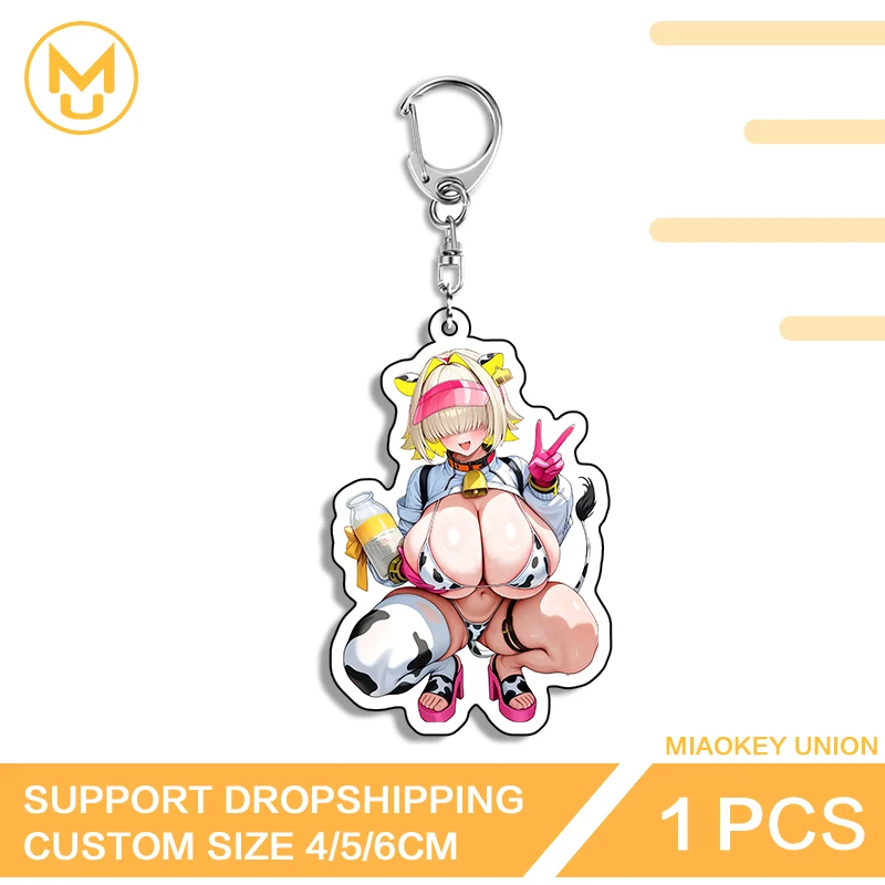 Eye Catching Cow Suit Elegg Double Sided Keyring Personality Functional Costumes Props Suitable For Back To School Gifts