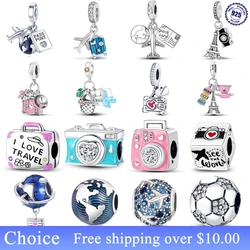 PANPOKI HOT 33 Style 925 Sterling Silver Charms Travel Series ciondolo perline Fit Pandora bracciali e braccialetti gioielli da donna fai da te