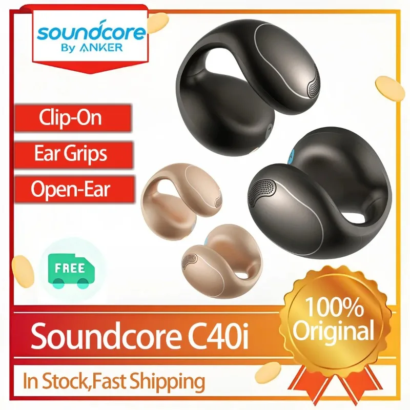 

Soundcore C40i Open Wireless Bluetooth Earphones with Lightweight and Comfortable Sports Flexible Connector Design