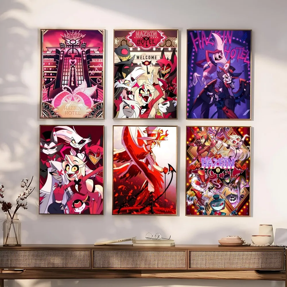 H-Hazbin Poster Paper Print Home Living Room Bedroom Entrance Bar Restaurant Cafe Art Painting Decoration