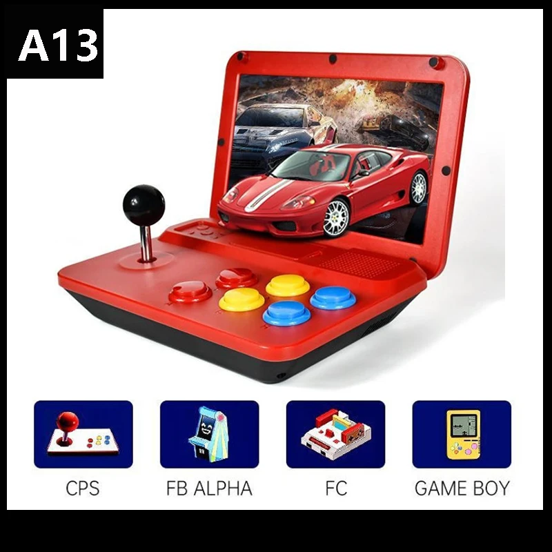 

New A13 Arcade Retro Game Console With Detachable Large Joystick, Multi Simulation Game Console, 10 Inch Large Screen