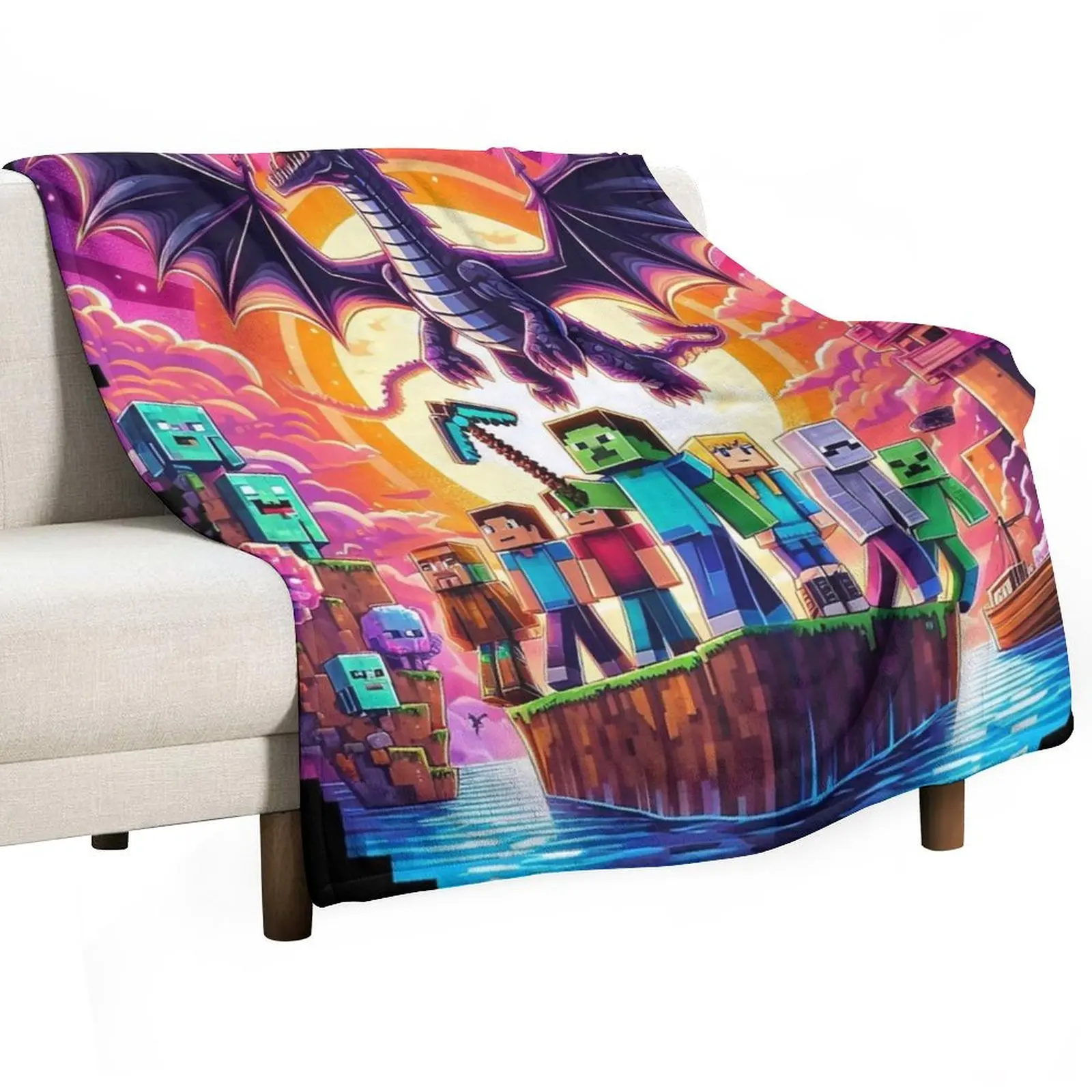 Ender dragon Throw Blanket Heavy for sofa For Sofa Thin Blankets