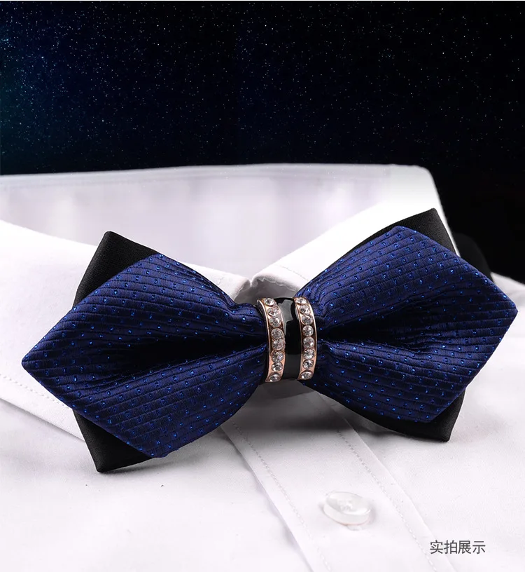 Handmade Bow Tie High-grade Men's Business Banquet Wedding Host Groom Suit Shirt Jewelry Gifts Velvet Bowtie