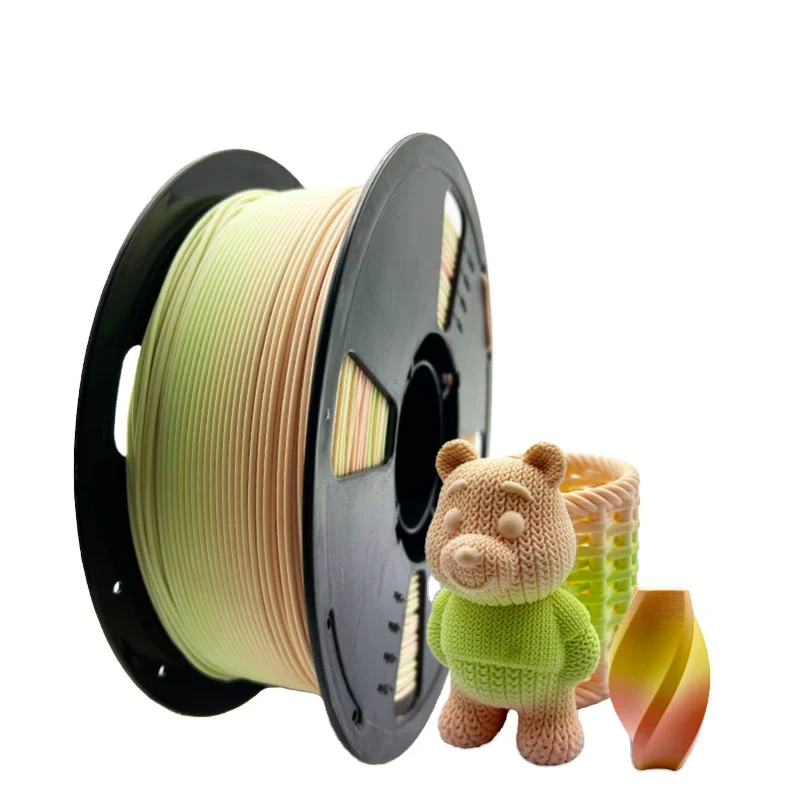 

JINCCAI Silk Magic 3D Printer PLA 1.75mm 1kg 1 Spool Multi-Colour Tri-Extrusion 1.75mm 3D Printing Shiny Tri-Color Filament