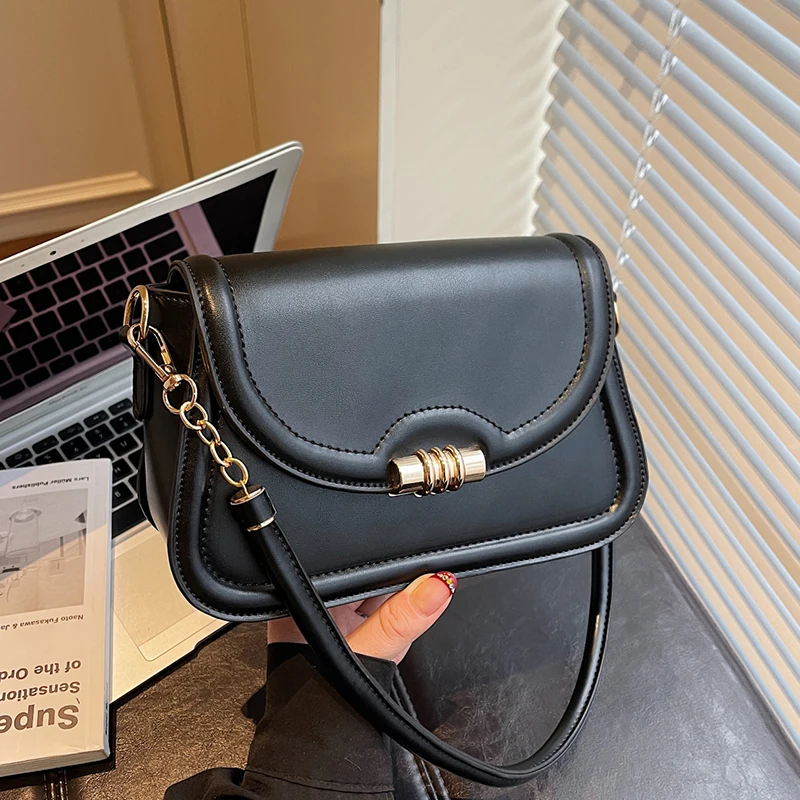 

Сумка через плечо с короткой ручкой, кошелек-шоппер, черная сумка, дизайнерская маленькая сумка-седло, сумка через плечо с клапаном, сумки-клатчи из искусственной кожи