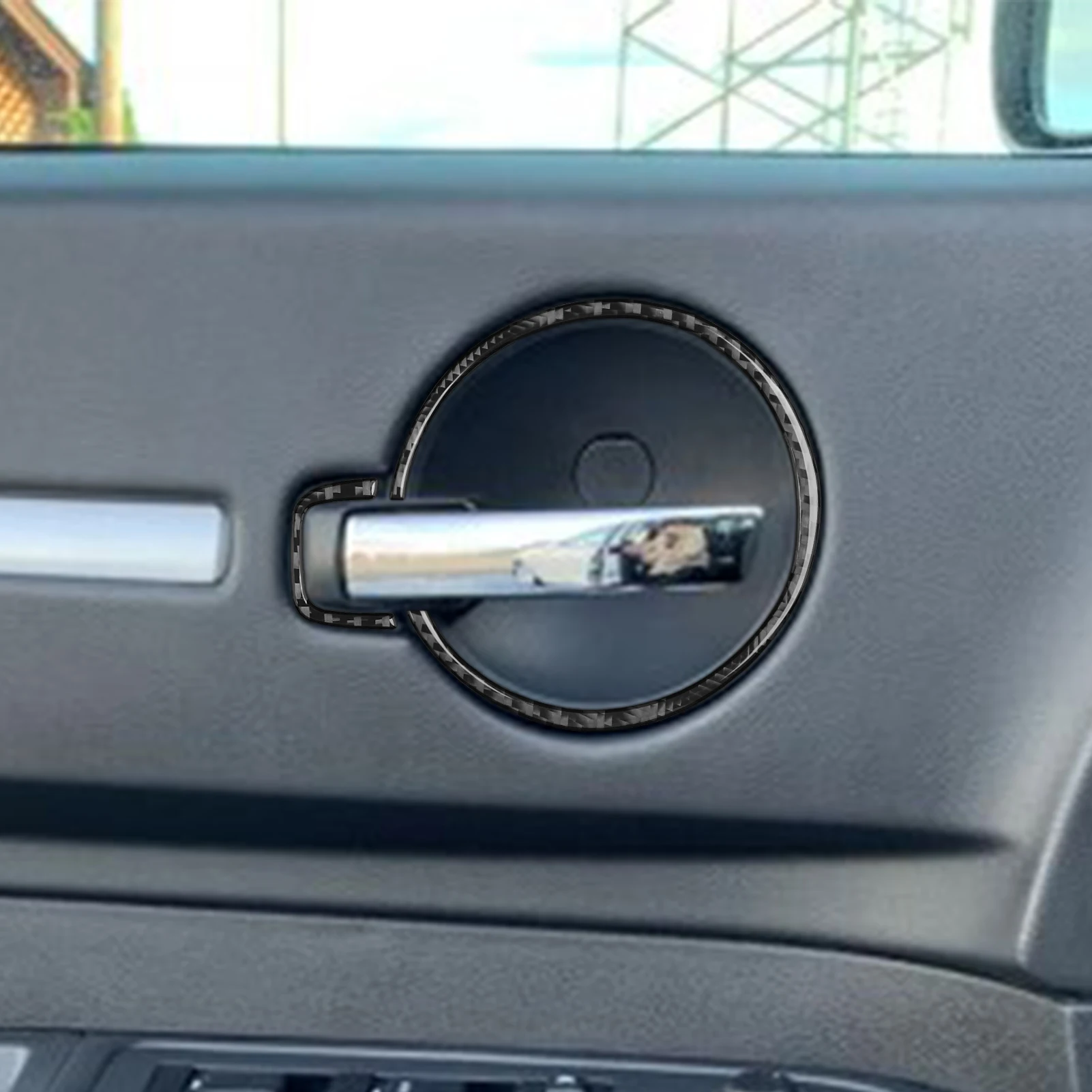 

Углеродное волокно, внутренняя дверная ручка, кольцо для съемника рамы, аксессуары для салона автомобиля, накладка, наклейка, наклейки для Dodge Charger 2008–2010