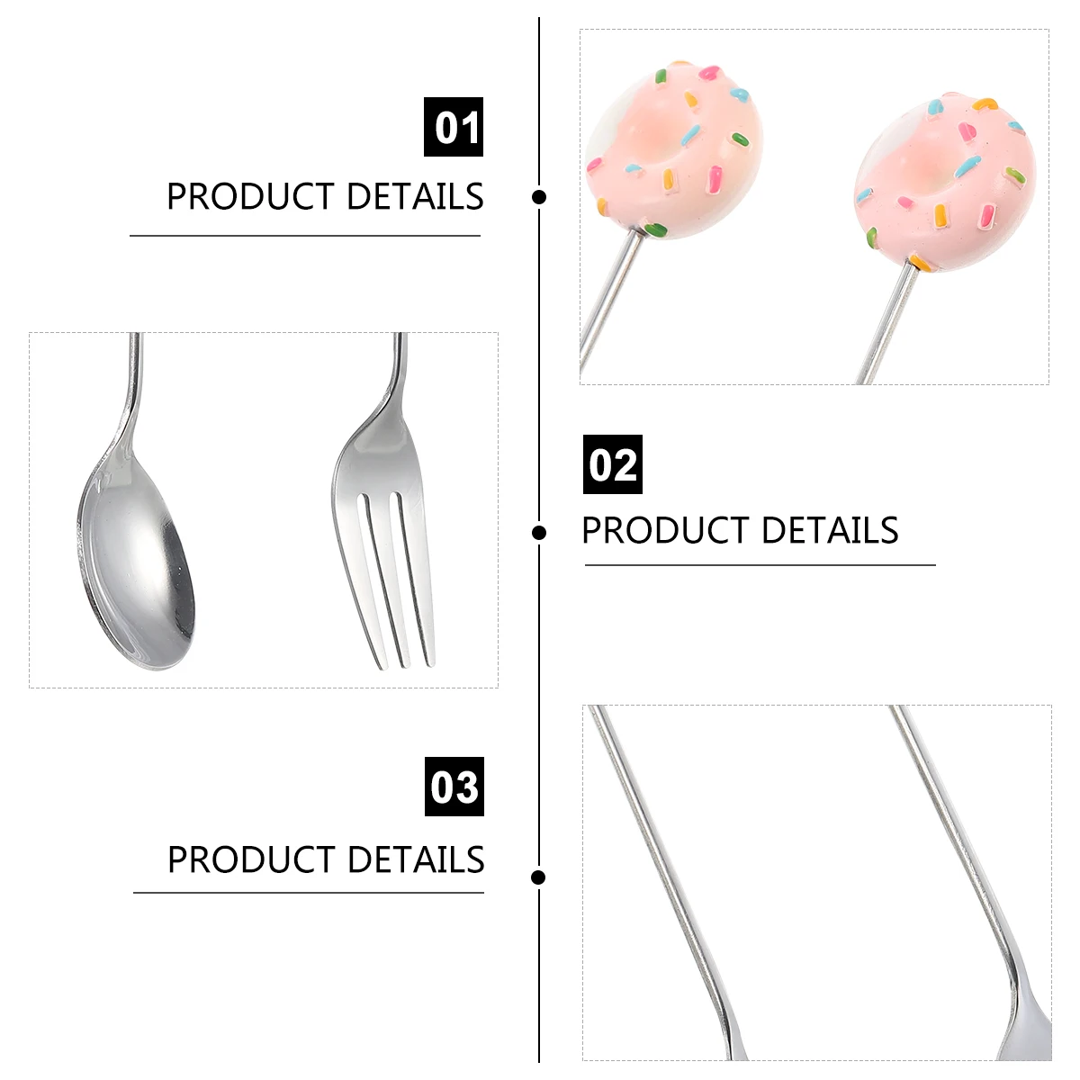 

Stainless Steel Spoon Fork Set Portable Kitchen Utensils Spoon Fork Set Anti Slip Not Fade Home Outdoor