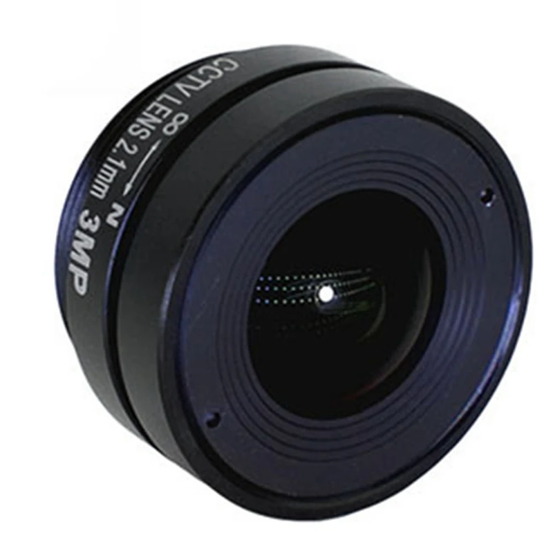 1 Piece 2.1Mm Wide Angle CS Mount Fixed CCTV Lens 2.1 Mm F1.8 Megapixel Black For 1/3 Sensor Size Camera