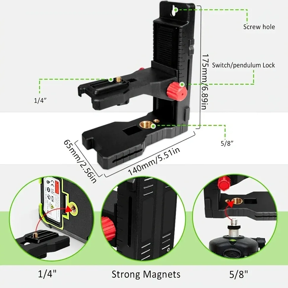 Fine Super Strong Magnet Pulls L-Bracket Leveling Support for Universal Laser Level Bracket