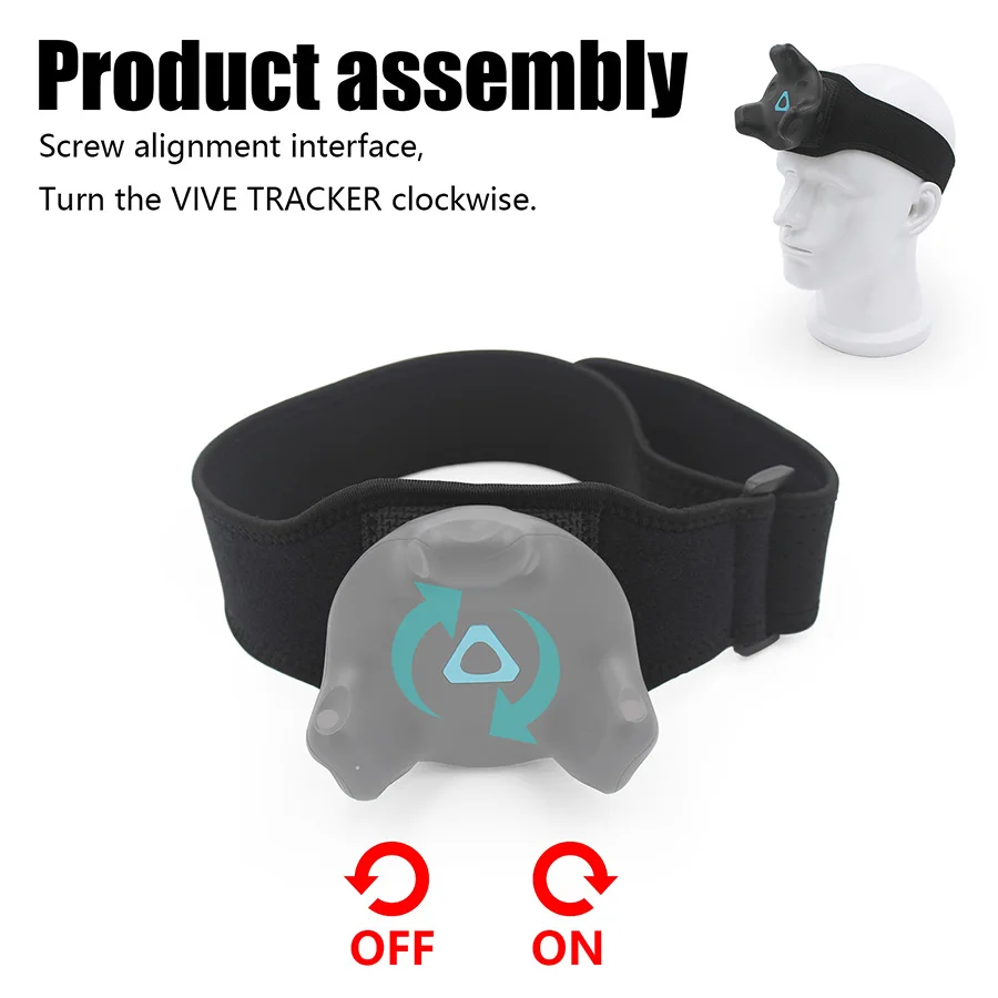 Cabeça Strap Game Positioner, Correia Fixa, Adequado para Htc Vive Tracker 3.0, Vr