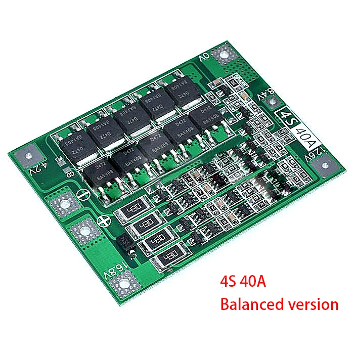 3S/4S 40A 60A Li-ion Lithium Battery Charger Protection Board 18650 BMS For Drill Motor 11.1V 12.6V/14.8V 16.8V Enhance/Balance