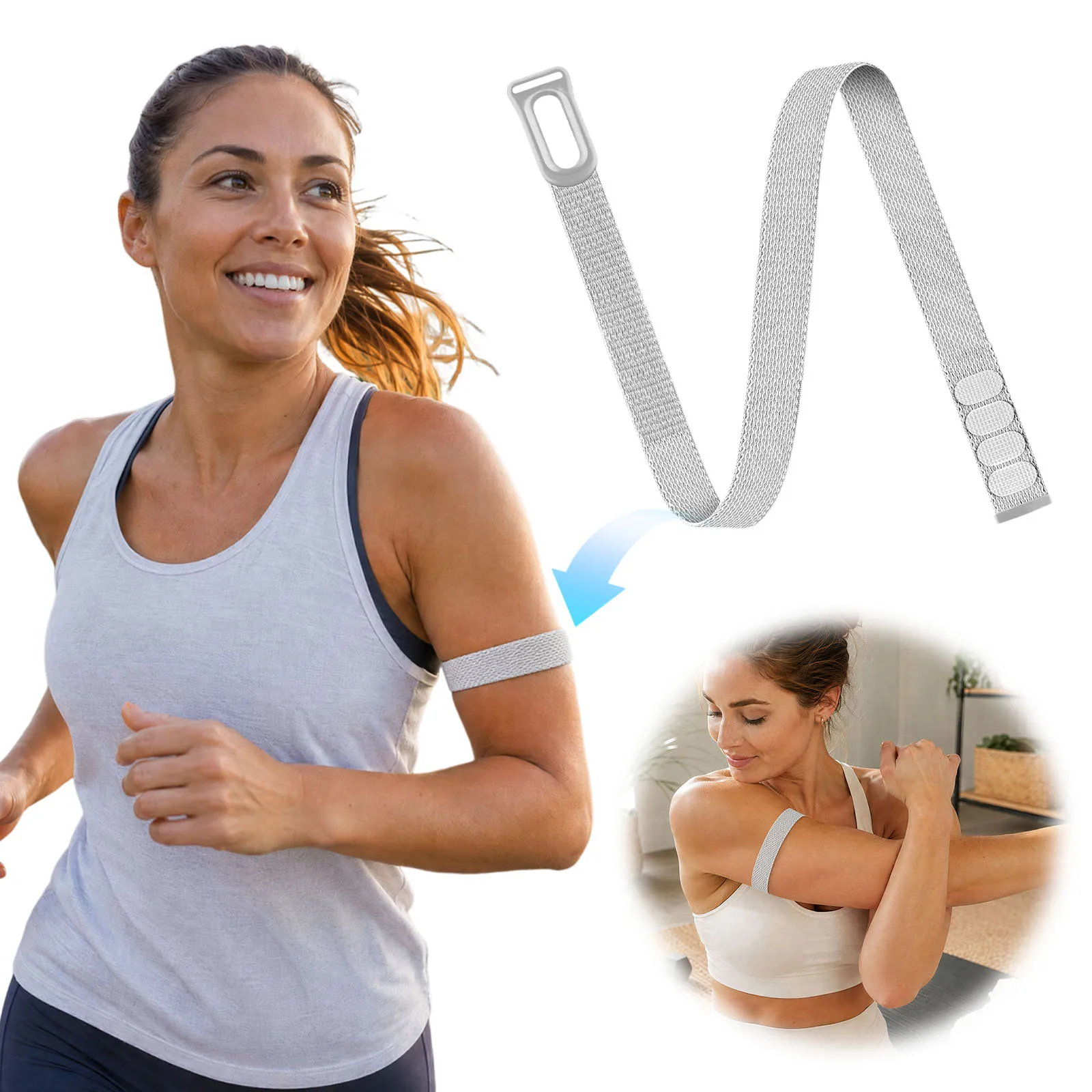 Fitness Tracker Breathable Circular Armband for Google Fitbit Air Screenless Health Monitoring Armband for Men Women